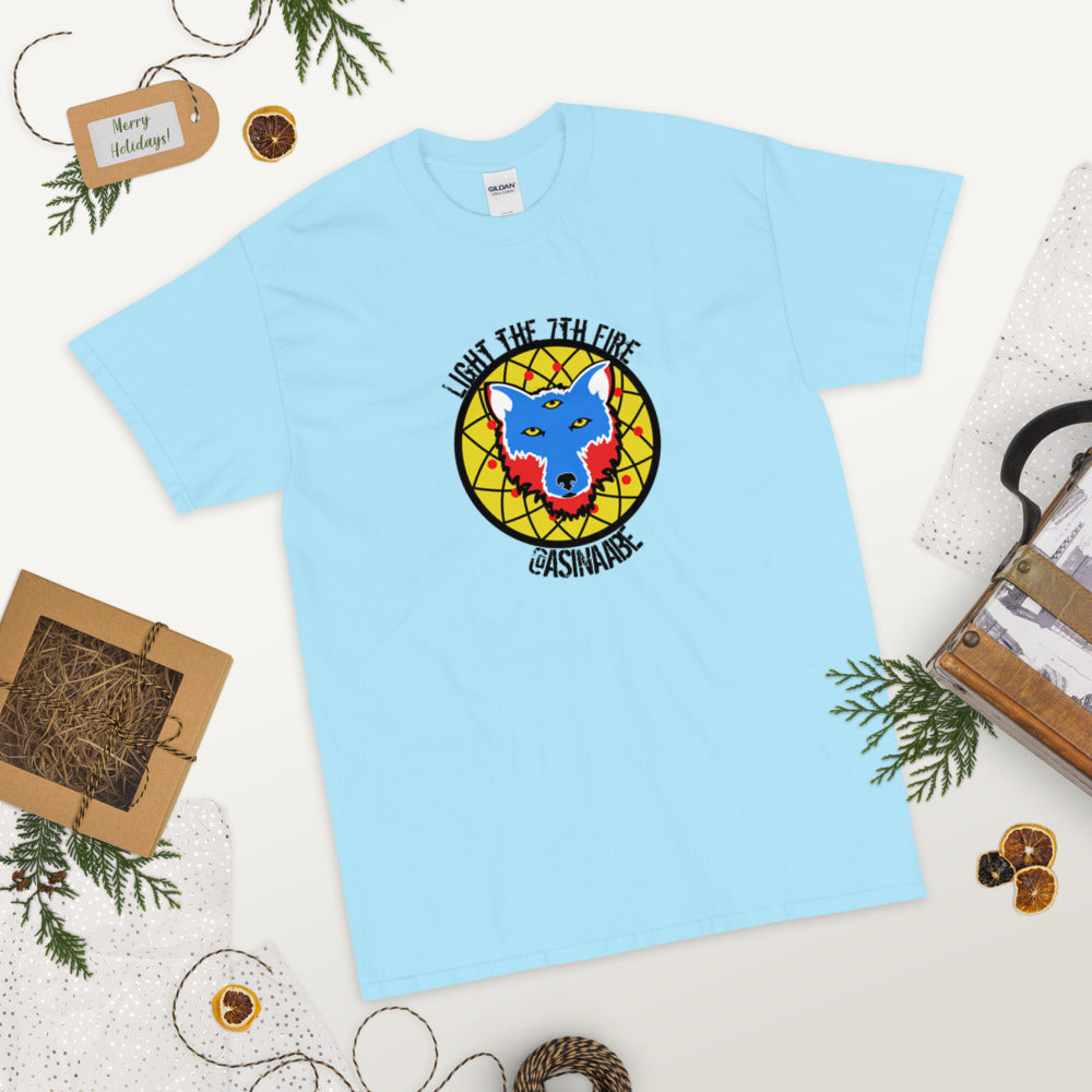 Liquid Blue Wolf Dreamcatcher T-Shirt – Two-Sided Print – S To 6X – 100% Cotton